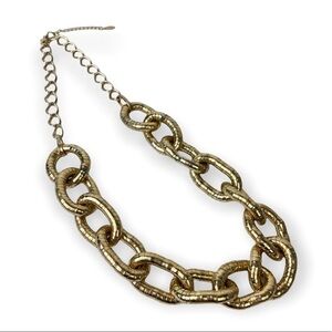 NATASHA Gold Tone Chunky Chain Link Collar Necklace fashion trendy